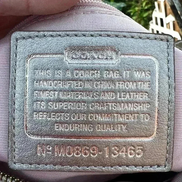 Coach Parker Zip Shoulder Bag Leather Metallic Rose Pink 13465 - Picture 4 of 8